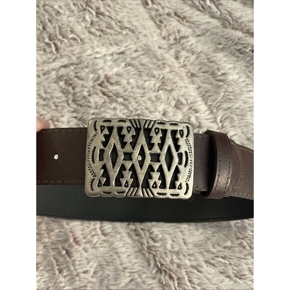 Vintage Silver Tone Century Canada Belt Buckle With Belt Size Small 55569 - Picture 8 of 10